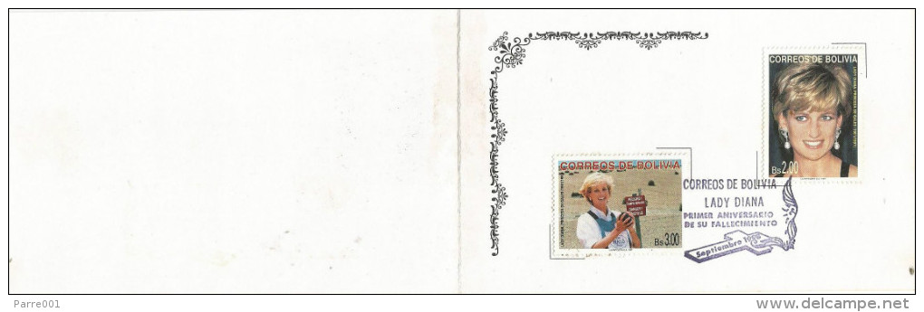 Bolivia 1998 Mining Anniversary Death Priness Of Wales Diana Special Stamp Booklet. Rare - Bolivië