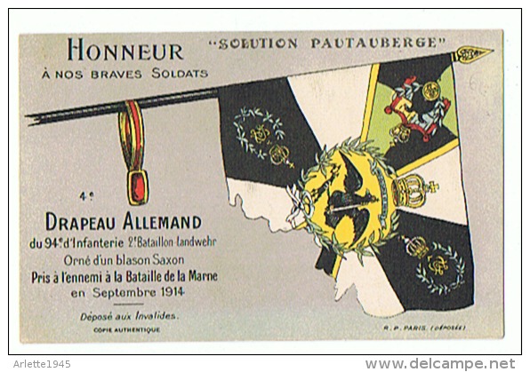 HONNEUR à NOS BRAVES SOLDATS DRAPEAU ALLEMAND 1914 - Flags