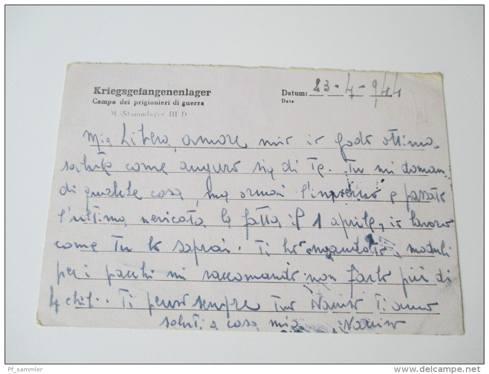 Kriegsgefangenpost 1944/45 Prisoner Of War 13 Belege Verschiedene Stammlager Alle Gesendet Nach Triest! Doppelkarte Usw. - Other & Unclassified