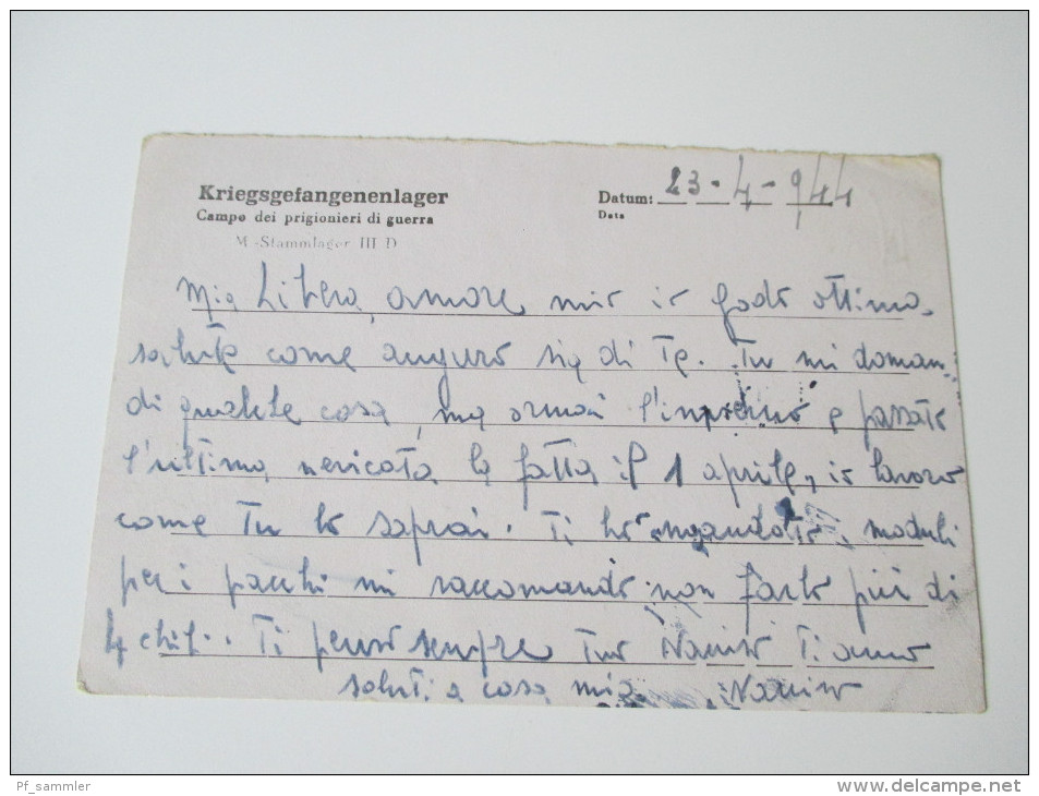 Kriegsgefangenpost 1944/45 Prisoner Of War 13 Belege Verschiedene Stammlager Alle Gesendet Nach Triest! Doppelkarte Usw. - Altri & Non Classificati