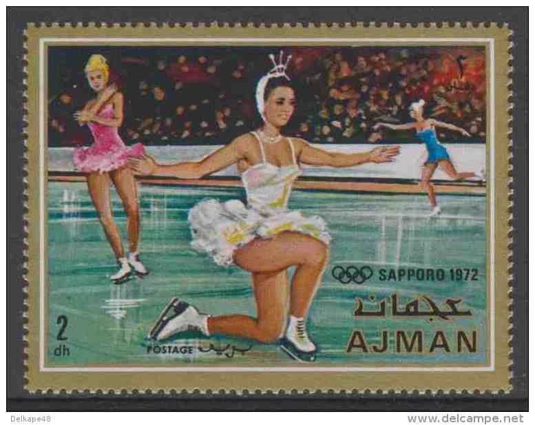 Ajman 1970 Mi 663 A ** Figure Skating / Eiskunstlauf / Patinage Artistique / Kunstschaatsen / Pattinaggio Di Figura - Kunstschaatsen