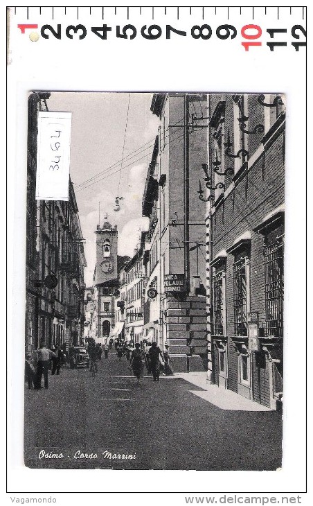 A 3464 OSIMO CORSO MAZZINI AUTO D EPOCA ANIMATA BANCA POPOLARE DI OSIMO - Ancona