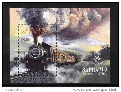 SOUTH AFRICA, 1999, Mint Never Hinged Block, Nr. 76, Sapda Locomotives, F3822 - Blocks & Kleinbögen