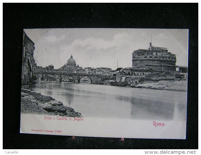 Ita /  N°12  /  Lazio - Roma (Rome)  /  Ponte E Castello S Angelo  /  Circulé En 190? - Castel Sant'Angelo