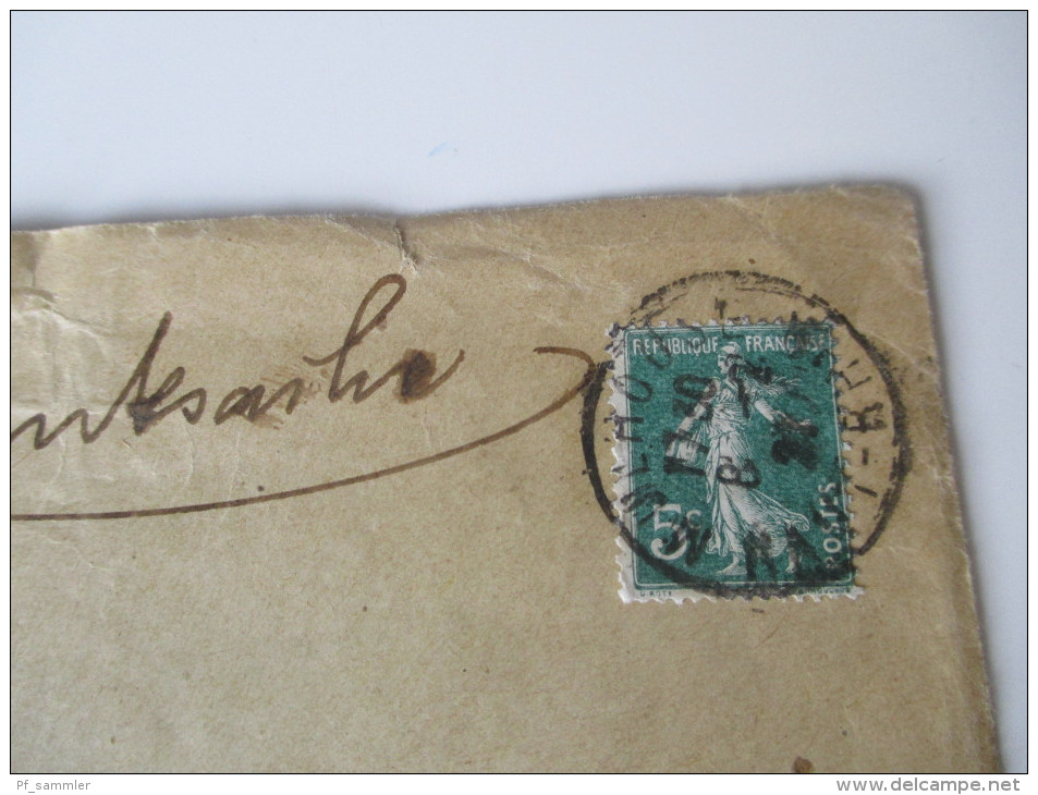 Frankreich 1927 Umschlag A. Neuville Liquidateur De La Reichsbank. Stempel: Reichsbank Mühlhausen (Elsaß) - Briefe U. Dokumente