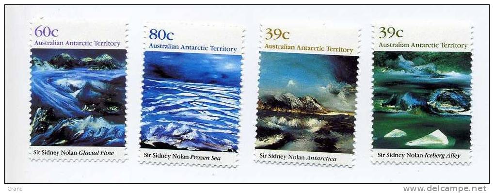 Australie-Antarctique-198 9-Paysages D'antarctique-peinture-YT 84/87***MNH - Unused Stamps
