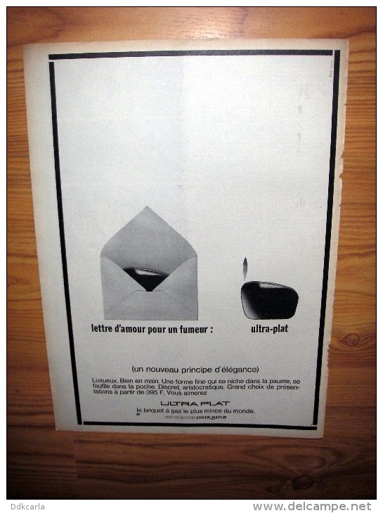 Reclame Uit Oud Tijdschrift 1964 - Silver Match - Le Briquet à Gaz Ultra Plat - Aansteker - Objets Publicitaires