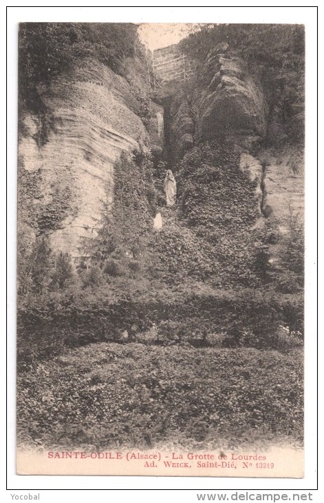 CP, 67, SAINTE-ODILE, La Grotte De Lourdes, Voyagé En 1922 - Sainte Odile