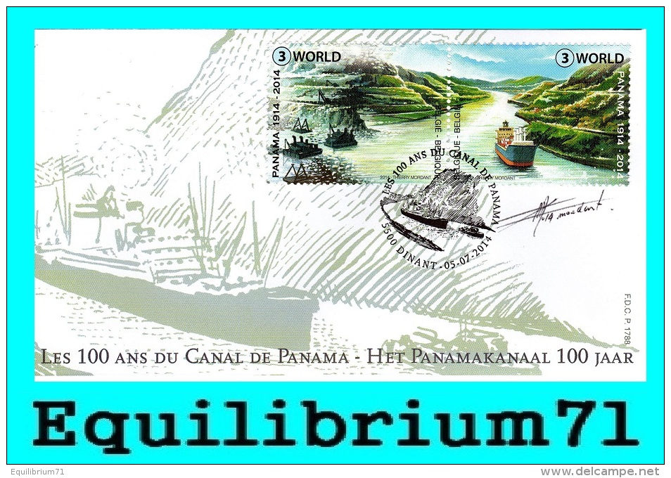 FDC (4425/4426) - Signé /getekend - Les 100 Ans Du Canal De Panama - BELGIQUE - 2011-2014