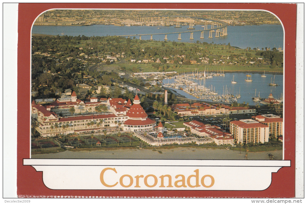 BF17965 Aerial View Of Hotel Coronado  San Diego  USA Front/back Image - San Diego