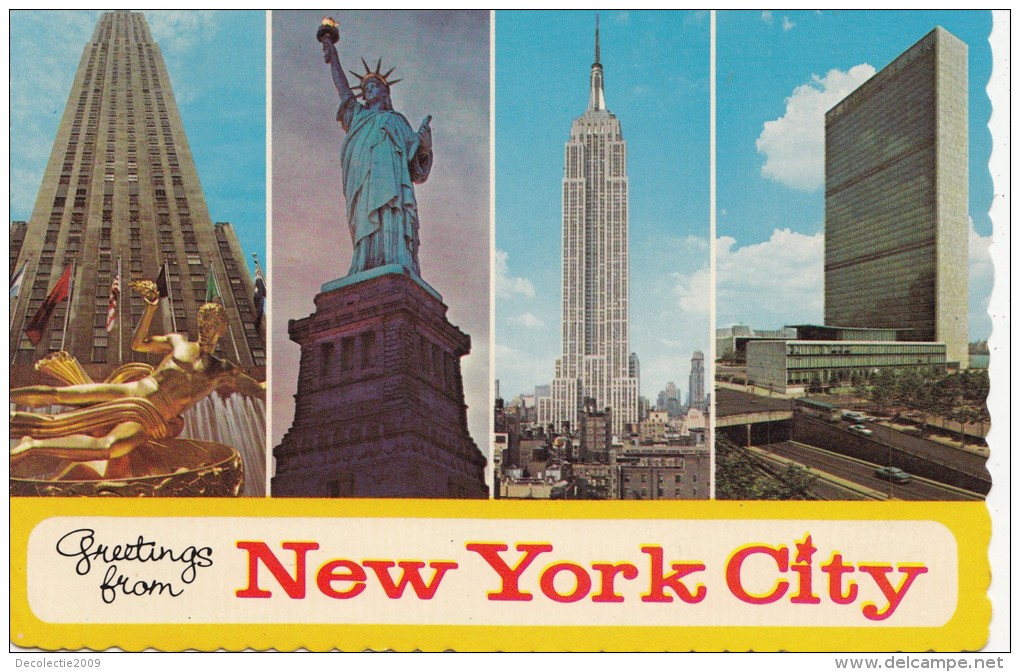 BF17832 Multi Views  Statue Of Liberty New York City  USA Front/back Image - Estatua De La Libertad
