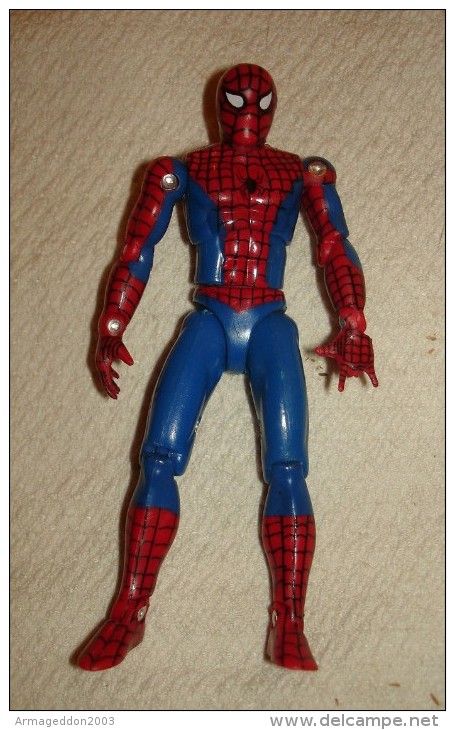 JOLIE FIGURINE SPIDERMAN 12.5 CM MARVEL 1992 ARTICULE TETE, BRAS , COUDES  ,HANCHE,  JAMBES , GENOUX , Pied - Spiderman