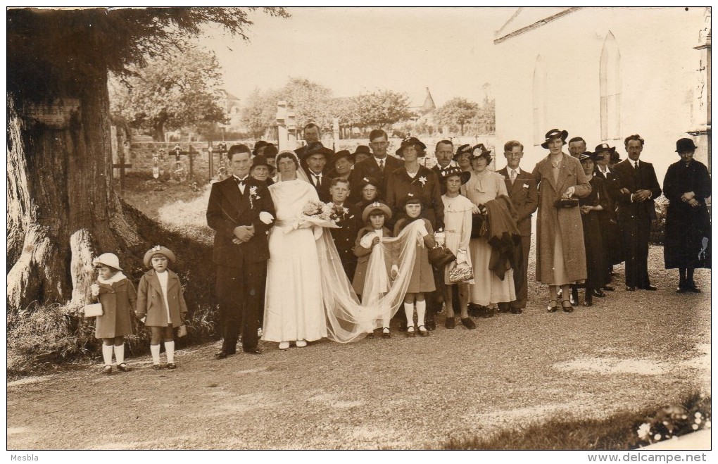 CARTE PHOTO ANCIENNE  -  MARIAGE  ( Région Sud Manche , ?) - Autres & Non Classés