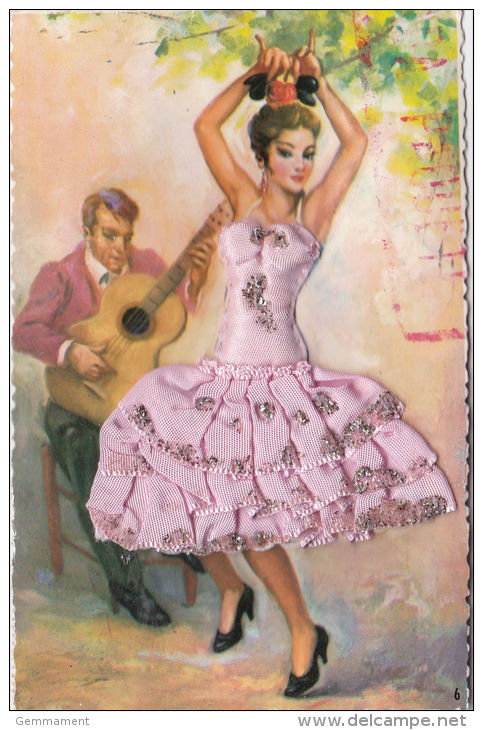 SPANISH DANCING GIRL. SILK DRESS - Other & Unclassified