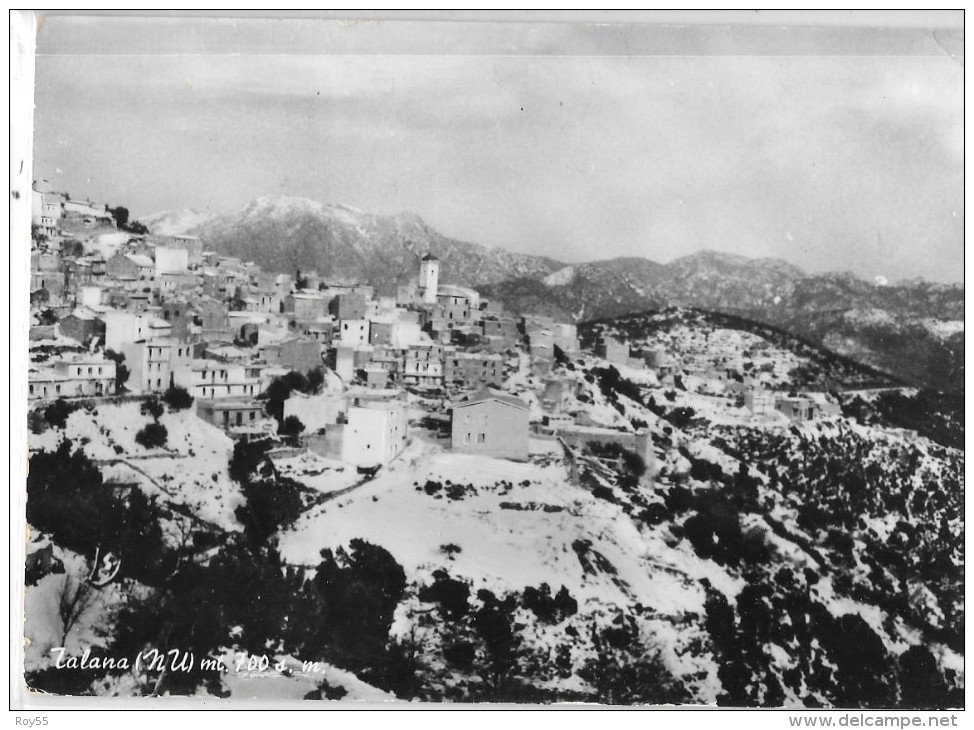 SARDEGNA-NUORO-TALANA VEDUTA PANORAMA TALANA COPERTA DI NEVE - Altri & Non Classificati