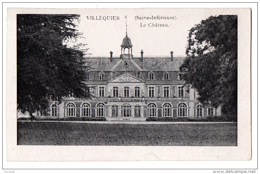 CP, 76, VILLEQUIEU, Le Château, Vierge - Villequier