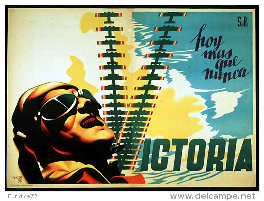 Cartel Affiche Poster Guerra Civil Española 20x13 Cm. Aprox. REPRODUCTION - Patrióticos