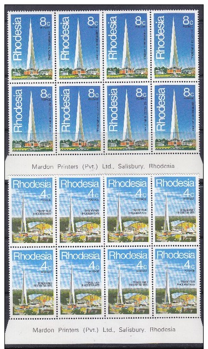 Rhodesia - 1978 Trade Fair - Full Set In Blocks Of 8 - MNH - Rhodesia (1964-1980)