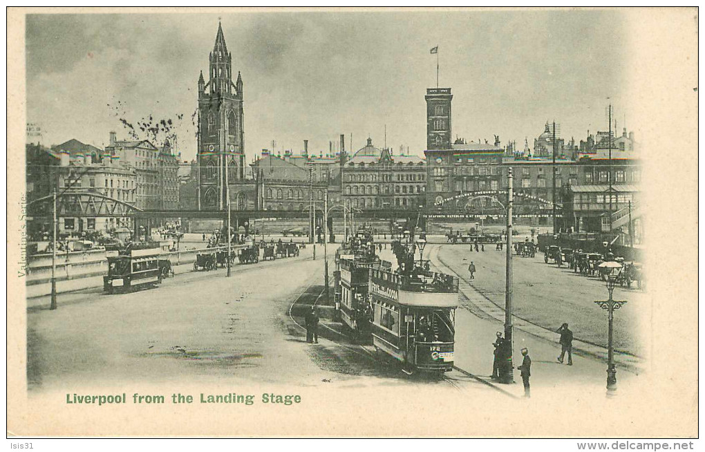 Royaume-Uni - Angleterre - Lancashire - Liverpool From The Landing Stage - Chemins De Fer - Tramways - Tramway - état - Liverpool