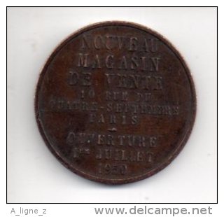 REF 1  : Médaille Métal Nouveau Magasin 10 Rue Du Quatre Septembre 1950 Paris Argentina - Professionnels / De Société