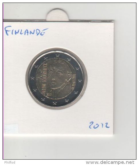 Finlande - 2012 - 2 Euro Commémorative - Schjerbeckä - Sous étui - Finlandia