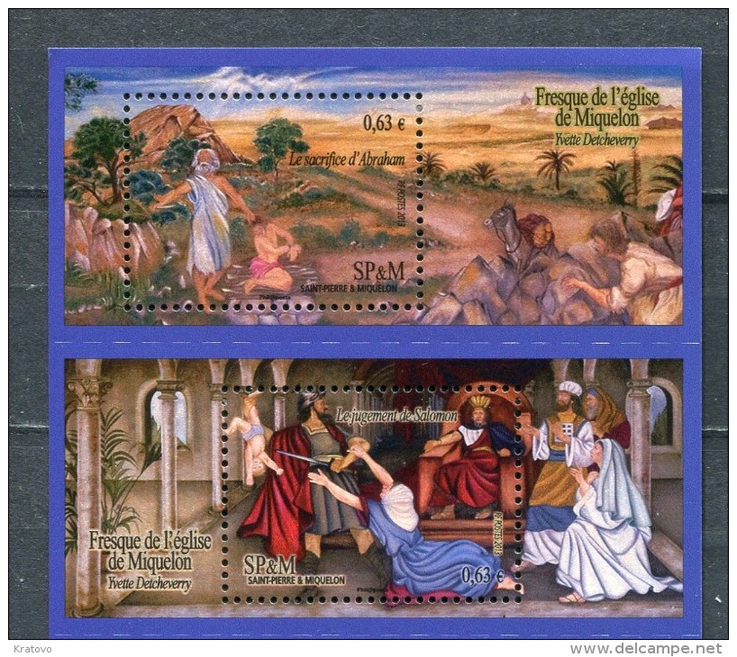 ST PIERRE & MIQUELON 2013 Fresque De L'Eglise De Miquelon * MNH - Unused Stamps