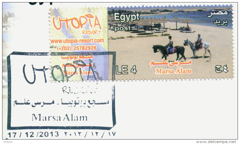 EGYPT / 2013 / TOURISM / UTOPIA RESORT ; MARSA ALAM ( RED SEA ) / FDC - Covers & Documents