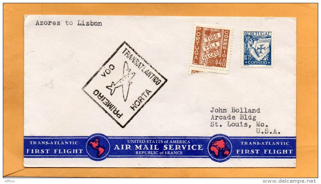 Azores To Lisbon 1939 Cover - Lettres & Documents