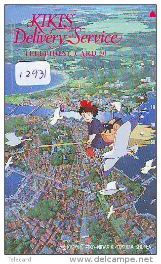 Télécarte Japon * 110-97687  * MANGA MIYAZAKI * KIKI&acute;S DELIVERY SERVICE (12.931) Japan ANIME Phonecard - Cinema