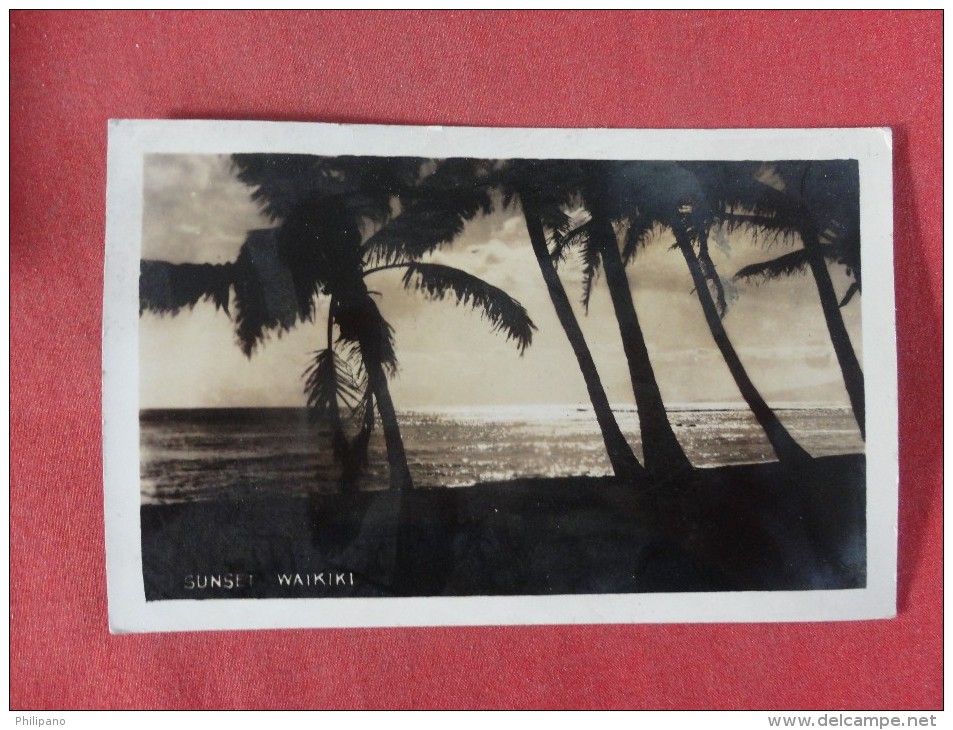 RPPC  Sunset Waikiki     Ref 1379 - Autres & Non Classés