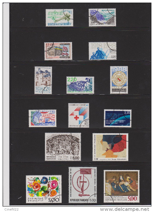 FRANCE, 2 Pochettes SPECIMEN EDUCATION NATIONALE, Année 1988 Complete , 45 Timbres, TRES RARE !!! - Specimen