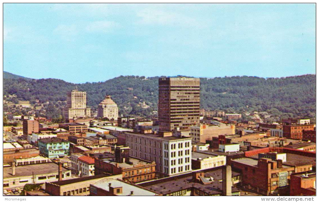 KA-40 - Panoramic View Of The Main Business Section, Asheville, North Carolina - Asheville