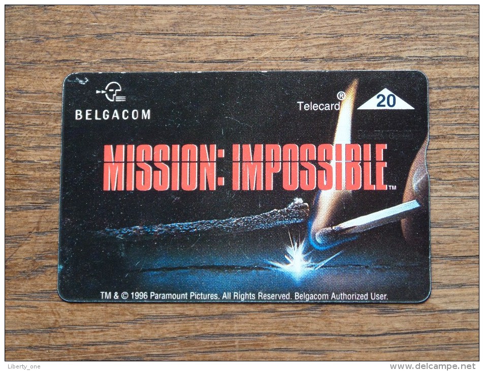 MISSION IMPOSSIBLE Belgacom 1996 Telecard 20 ! - Cartes GSM, Recharges & Prépayées