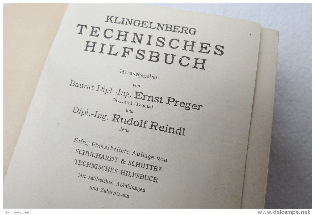 Klingelnberg "Technisches Hilfsbuch" Von 1942 - Técnico