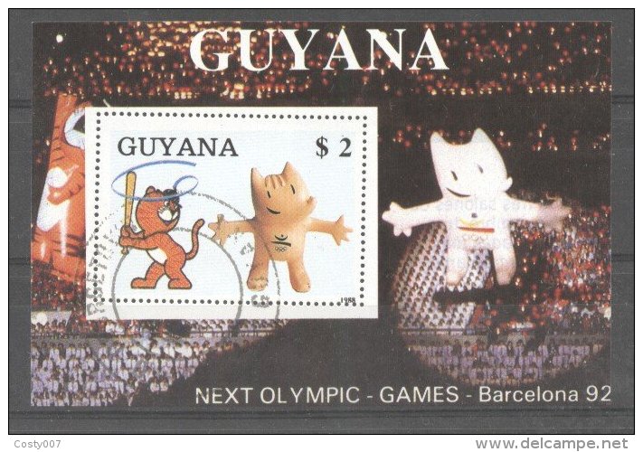 Guyana 1989 Sport, Olympics, Perf. Sheet, Used T.168 - Guyana (1966-...)