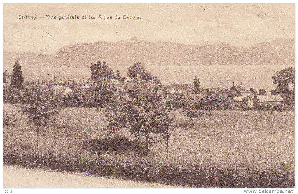 ST PREX- VUE GENERALE SUR LES ALPES-16.04.1910 - Saint-Prex