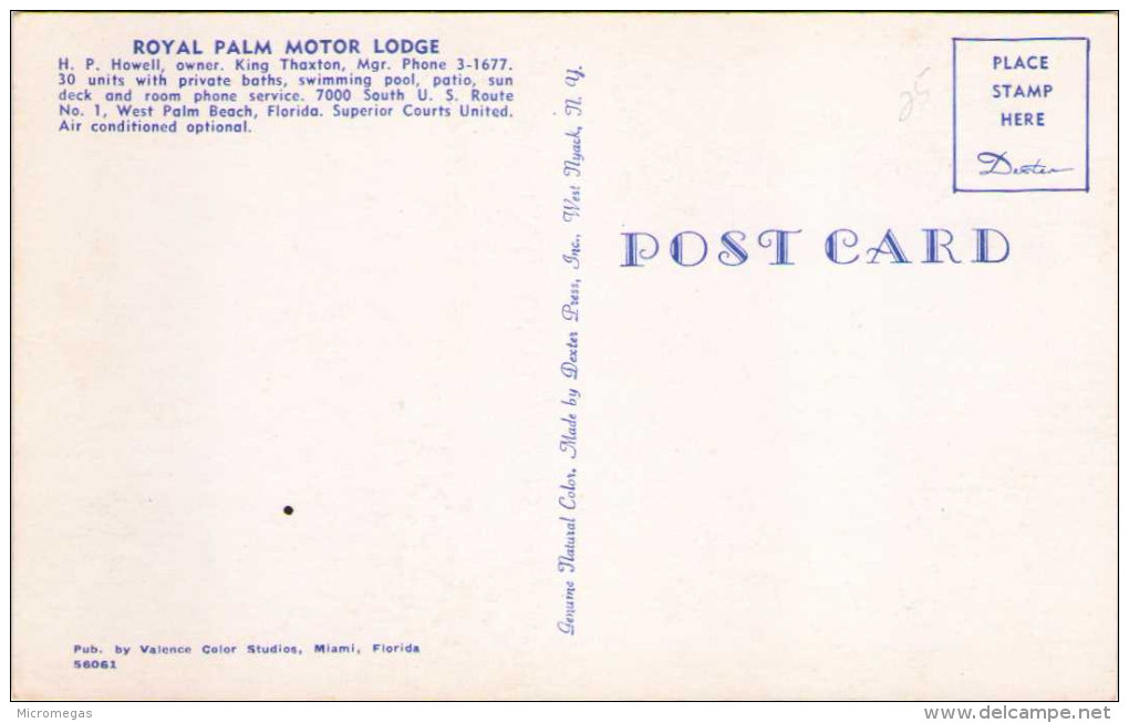 Royal Palm Motor Lodge, West Palm Beach, Florida - Palm Beach