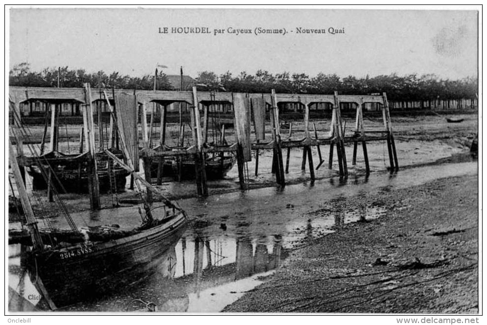 Le Hourdel Somme Quai Amarrage  Bateaux 1920 état Superbe - Le Hourdel