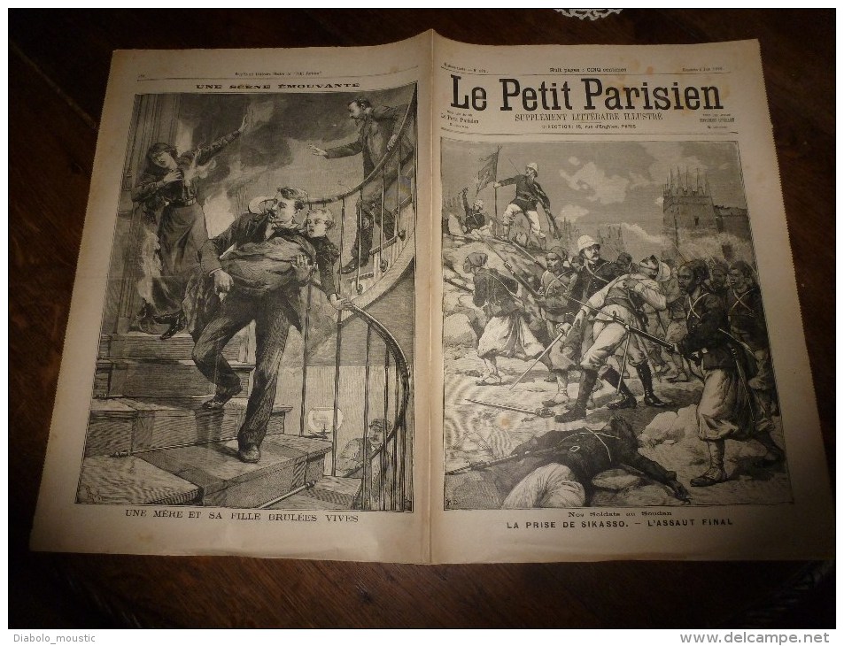 1898 LE PETIT PARISIEN :   Fin De SIKASSO (Soudan); Coutume Suisse De "LA ROSE DE L'INNOCENCE) à L'Engadine - Le Petit Parisien