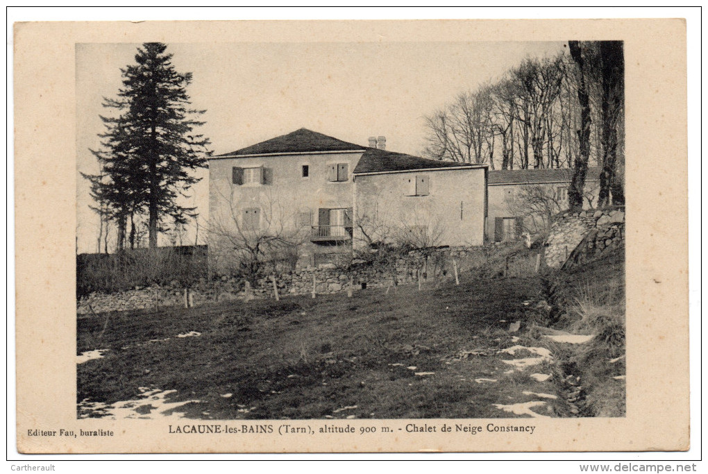 Cpa : " LACAUNE - Chalet De Neige CONSTANCY " ( Constancie ) - TRES RARE ! - Ed. Fau - 1917 - Brassac