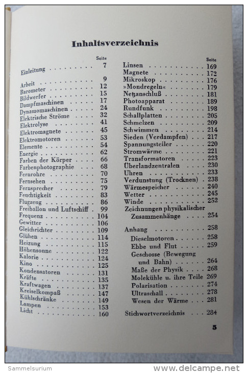 E. H. Hamanke "Physik Des Alltags" Praktische Physik Für Jedermann, Von 1941 - Técnico