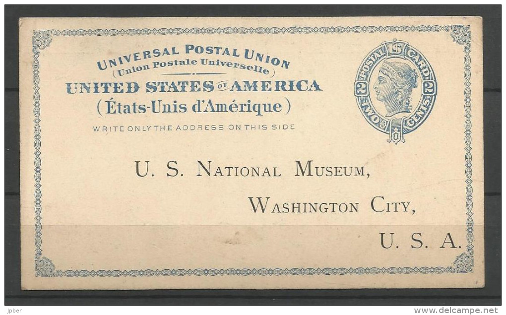USA - CB111 - Carte U.S.National Museum, Washington City - ...-1900