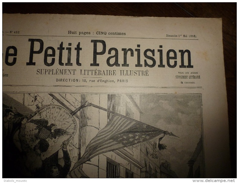 1898 LE PETIT PARISIEN : Contre La Richesse Des USA L 'ESPAGNE à Sa Fierté Et Son Immense Courage; Le Roi Alphonse XIII - Le Petit Parisien