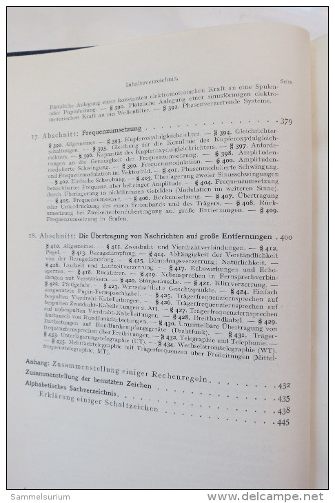 Dr. Julius Wallot "Theorie der Schwachstromtechnik", Einführung, von 1940