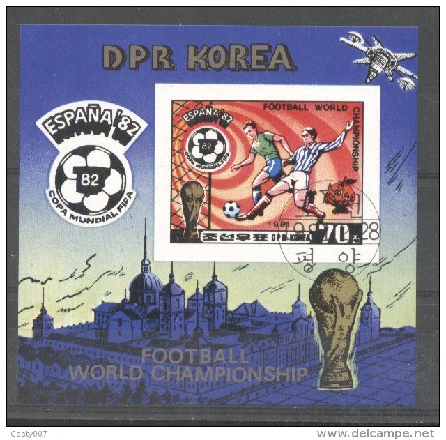 Korea 1981 Sport, Soccer, Football, Imperf. Sheet, Used T.293 - Korea, North