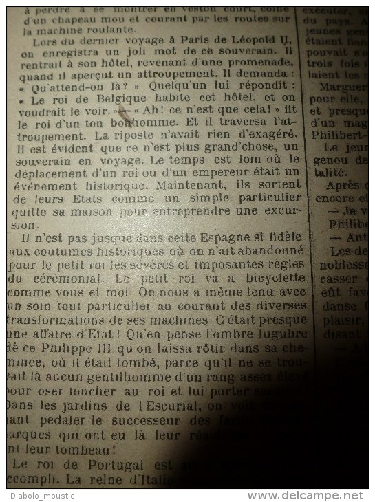 1898 LE PETIT PARISIEN :Duel à La Hache Près Bruxelles Entre Desmet-Flamand; Mme Benoit Assassinée à Vert (près Nantes) - Le Petit Parisien