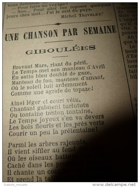 1898 LE PETIT PARISIEN :Duel à La Hache Près Bruxelles Entre Desmet-Flamand; Mme Benoit Assassinée à Vert (près Nantes) - Le Petit Parisien