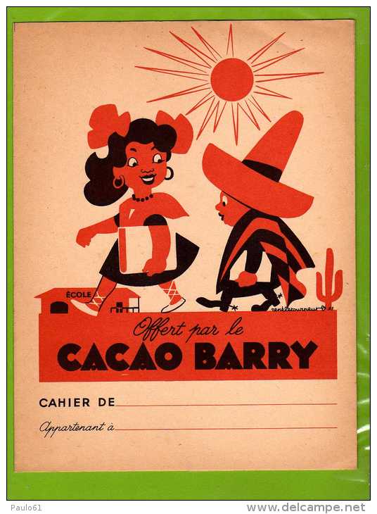 Protege Cahier Cacao BARRY   Recto Verso - Protège-cahiers