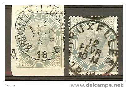 Emission 1883, Deux Variètès De Couleur Côte 24 EUR (SN 850) - 1883 Léopold II