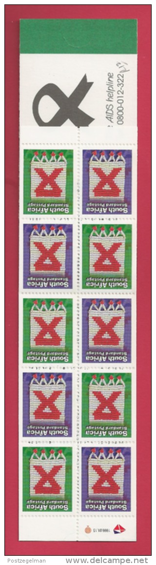 SOUTH AFRICA, 1999, MNH, Booklet 44, Aids Prevention , Sa1193, F 3773 - Markenheftchen